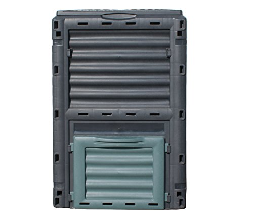 Dehner Gute Wahl Thermo Komposter 300 Liter, ca. 80 x 65 x 65 cm, Kunststoff, schwarz/grün