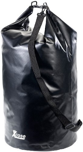 Xcase Seesack: Wasserdichter Packsack 70 Liter, schwarz (Seesack Wasserdicht)