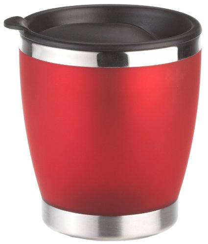Emsa 504843 Isolier-Trinkbecher, Mobil genießen, 180 ml, Transluzent, Rot, City Cup