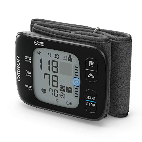 Omron RS7 Intelli IT Handgelenk-Blutdruckmessgerät mit Positionierungssensor und Bluetooth-Funktion für zu Hause und unterwegs