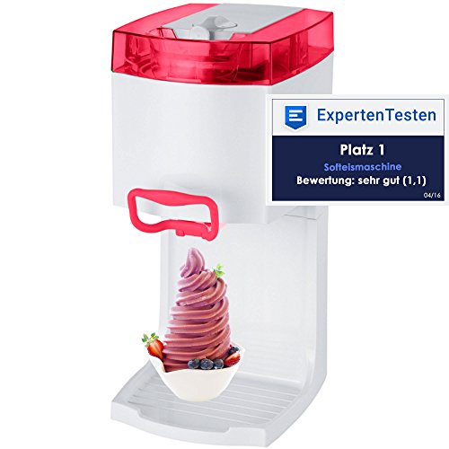 4in1 Gino Gelati GG-50W-A Red Softeismaschine Eismaschine Frozen Yogurt-Milchshake Maschine Flaschenkühler
