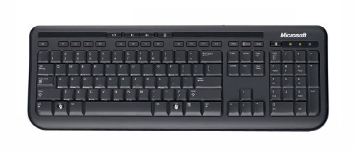 Microsoft Wired Desktop 600 (Set mit Maus und Tastatur, deutsches QWERTZ Tastaturlayout, schwarz, kabelgebunden)
