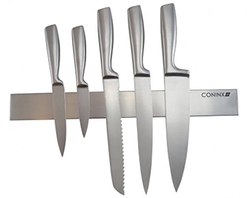 Edelstahl Messerhalter magnetisch/ Magnetleiste Coninx zur Wandmontage | 40 cm | Für eine organisierte und aufgeräumte Küche | Messer Magnetleiste/ Messerleiste