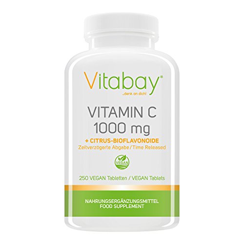 Vitamin C 1000 mg + Bioflavonoide - Time Released - Vegane Tabletten (250 vegane Tabletten)