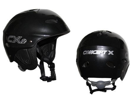 Concept X Kite + Surf Helm CX Pro Wassersporthelm White/Schwarz/Carbon (carbon, M)