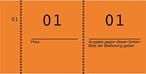 AVERY Zweckform 869-10-1 Nummernblock, Kompaktblock, fortlaufend nummeriert, 10 Blöcke/1 Stück orange