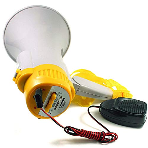 Fan Megafon Megaphone Lautsprecher mit Hand-Mikrofon Handmegafon; 15 Watt Sinus Leistung; Sirene, Aufnahmefunktion, klappbarer Griff,