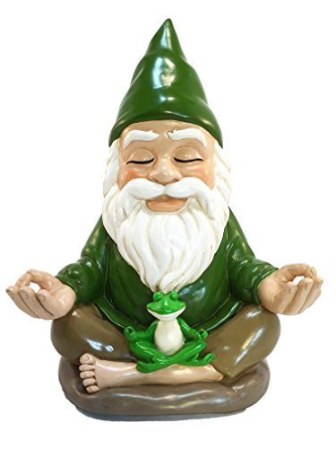 Zen-Zwerg – Ruhe und Frieden für Ihren Feengarten und Gartenzwerge von GlitZGlam. 9 Inch hohe Miniaturfigur