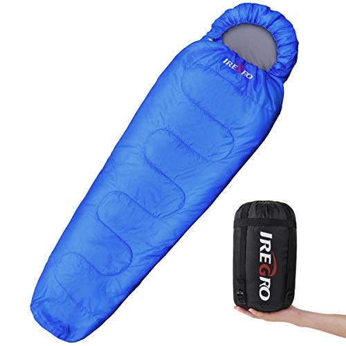 IREGRO Schlafsack Deckenschlafsack Mumienschlafsack Ultraleicht Sleeping Bag für Camping Wandern Outdooraktivitäten (MM)