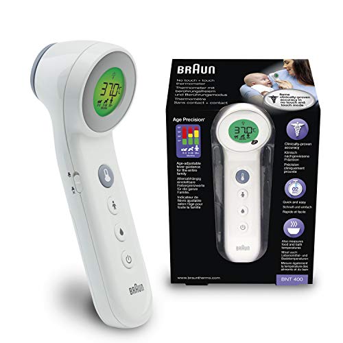 Braun No touch + touch Thermometer mit Age Precision, BNT400WE