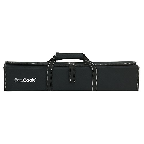 ProCook Messer-Rolltasche Textil - Aufbewahrungstasche - Messertasche - 11 Fächer - schwarz