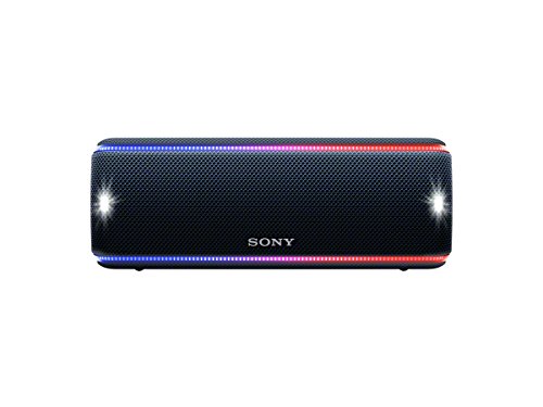 Sony SRS-XB31 kabelloser Bluetooth Lautsprecher (tragbar, farbige Lichtleiste, Extra Bass, NFC, wasserabweisend, Musikbox)