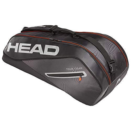 HEAD Tour Team 6r Combi Tennisschlägertasche, Unisex, 283129BKSI, schwarz/Silber, Einheitsgröße