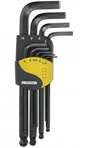 Proxxon 23946 Winkelschlüsselsatz für Innensechskant-Schrauben, 9-teilig 1.5 bis 10 mm
