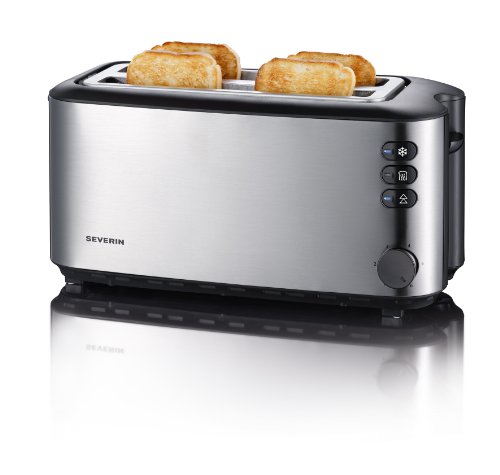 Severin AT 2509 Automatik-Toaster (1400 Watt, bis zu 4 Brotscheiben) edelstahl