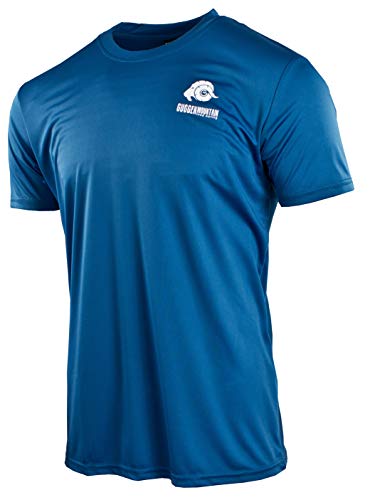 GUGGEN Mountain Herren Funktiosshirt Funktionswäsche Funktions T-Shirt Sport Outdoor Aktivitäten Schnelltrocknend Kurzarm Atmungsaktive Blau L