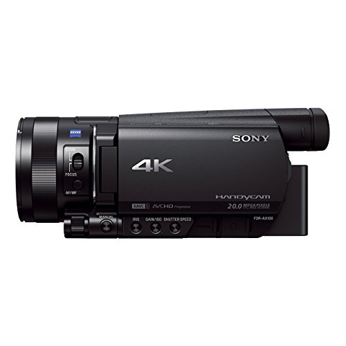 Sony FDR-AX100E 4K Ultra-HD-Camcorder (8,9 cm (3,5 Zoll) Display, 24p, 25p, 50p, 50i Full-HD-Aufnahmen (4K in 24p/25p)) schwarz