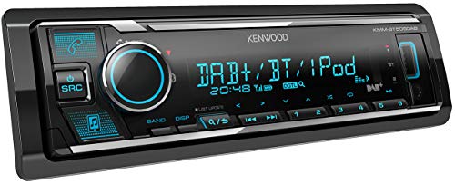 Kenwood KMM-BT505DAB USB-Autoradio mit DAB+ und Bluetooth Freisprecheinrichtung (Soundprozessor, MP3, Spotify Control, 4x50 Watt, Farben einstellbar)