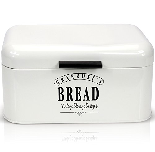 Granrosi Designer Brotkasten - Kompakte Metall Brotbox Im Klassischen 40er Jahre Vintage Stil - Sorgt Für Tagelang Frisches Brot
