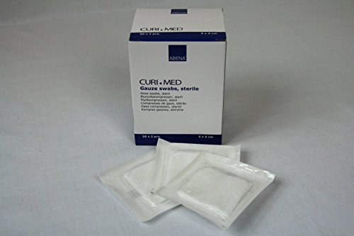 Curimed - sterile Mullkompressen - weiß - 5 x 5 cm - 100 Stück