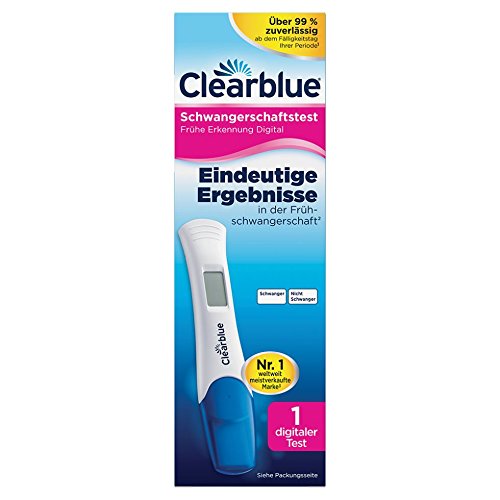 Clearblue Schwangerschaftstest, Frühe Erkennung Digital, 1 Test, 1er Pack (1 x 1 Stück)