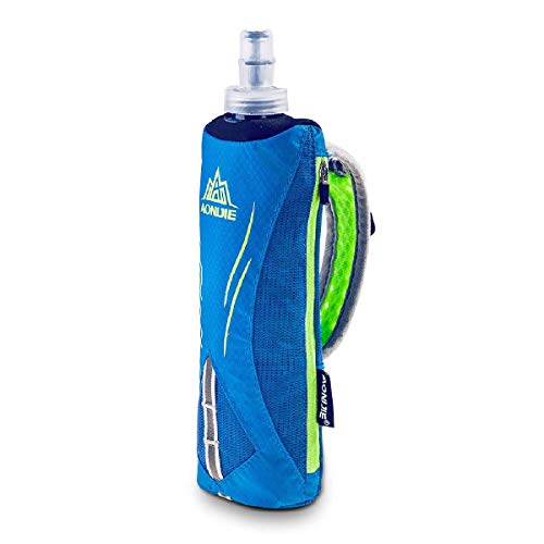 TRIWONDER Flaschenhalter mit 500ml Trinkflasche, Handheld Bottle für Laufen, Radfahren, Wandern, Camping (Blau)