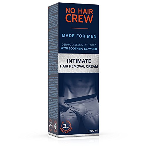 NO HAIR CREW Premium Enthaarungscreme für den Intimbereich – extra sanfte Haarentfernung für Männer, 100 ml
