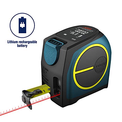 Massband Laser Entfernungsmesser, Hanmer Entfernungsmesser Digital,Maßband Laser Messgerät Entfernung mit LCD Hintergrundbeleuchtung