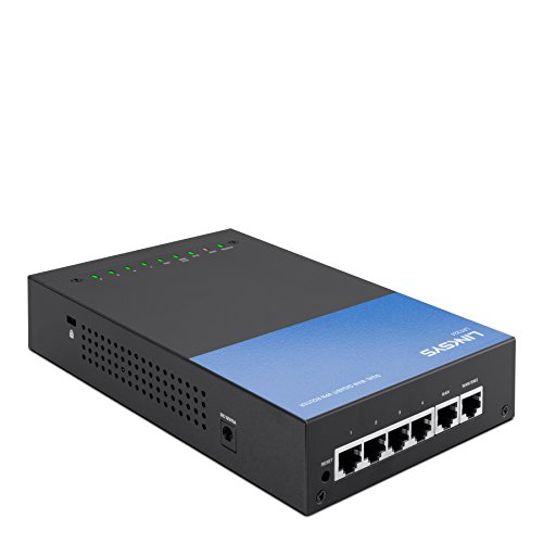 Linksys LRT224-EU VPN Gigabit Router (Open VPN, Firewall, Dual WAN, 4 Gigabit Ports, Web Interface) schwarz