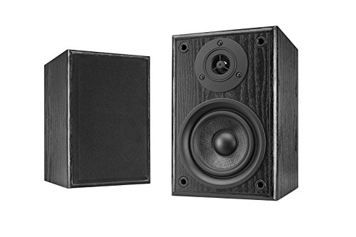 Dual LS 100 Aktiv-Lautsprecher Set (Phono-Eingang, integrierter Verstärker für Plattenspieler, Paar) schwarz