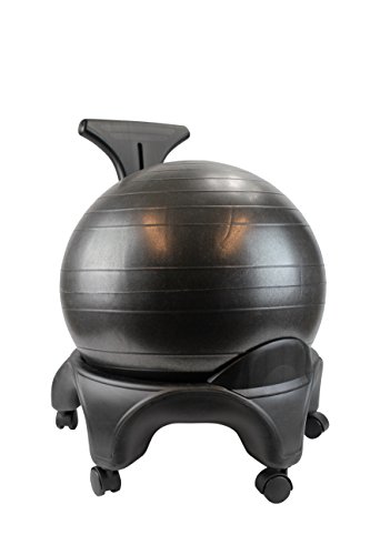 BESTMANN Ballstuhl I Balance Stuhl mit Rollen I Robuster Sitzball für einen gesunden Rücken I Fit Chair Büro und zuhause