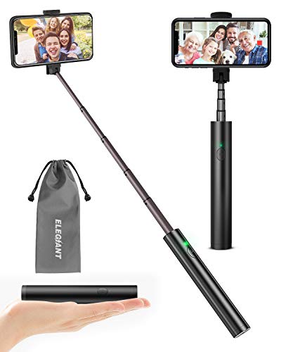 ELEGIANT Selfie Stick, Aluminium Alle-in-EIN Selfiestick Bluetooth Selfie Stange Stab mit drahtlos Fernauslöser für iPhone XS XR X 8 8P 7 7P 6s 6 5, Android Samsung S9 8 7 6 Huawei (4-6.5 Zoll Handy)