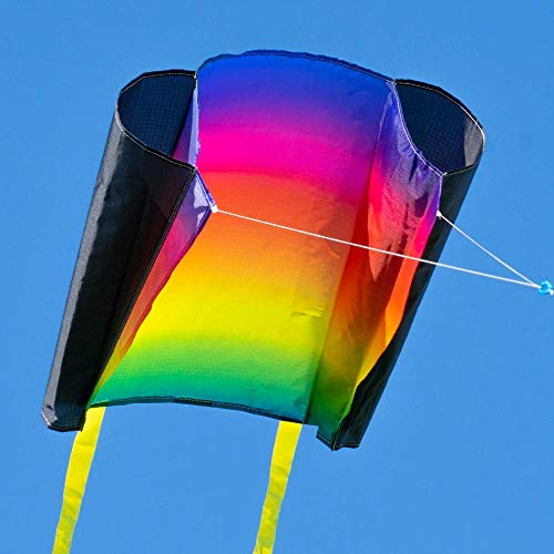CIM Kinder-Drachen - Beach Kite Prism - Einleiner-Flugdrachen für Kinder ab 6 Jahren - 74x47cm - inkl. 80m Drachenschnur und Streifenschwänze
