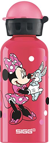 Sigg Minnie Mouse, Kinder Trinkflasche, 0.4 L, Auslaufsicher, BPA Frei, Aluminium, Rosa