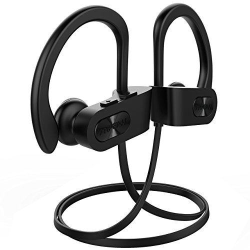 Mpow Flame Bluetooth Kopfhörer, IPX7 Wasserdicht Kopfhörer Sport, 7-10 Stunden Spielzeit/Bass+ Technologie, Sportkopfhörer Joggen/Laufen Bluetooth 4.1, In Ear Kopfhörer mit Mikrofon für iPhone Android