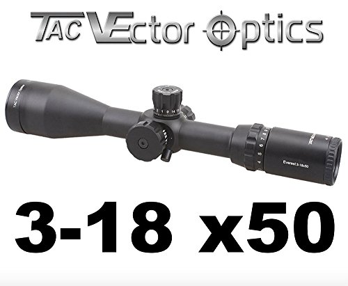 VECTOR OPTICS Zielfernrohr mit SCHOTT-GERMANY Gläser 3-18x50 EVEREST für Jagd und Sport inkl. Picatinny Montage und Deckel