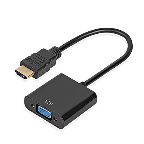 Alextry HDMI to VGA Adapter Male to Famale Converter Adapter 1080P for PC Laptop Tablet New (1 pcs, Black)