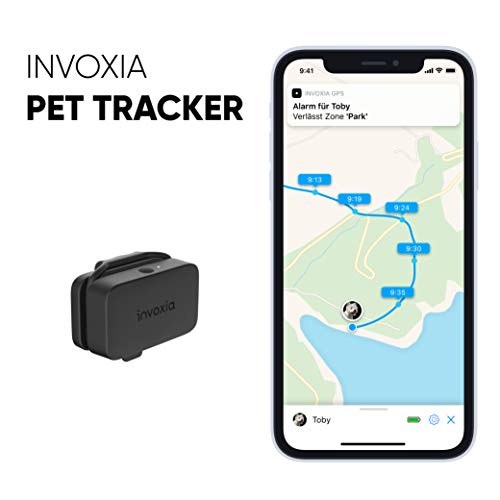 invoxia Pet Tracker - GPS-Tracker Für Katzen Und Hunde Mit Aktivitätverfolgung - Einschließlich ABO - Lange Akkulaufzeit - Leicht Und Klein