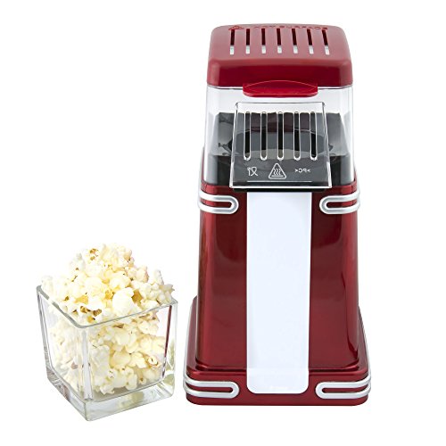 Gadgy  Popcorn Maschine | Retro Popcorn Maker | Heissluft Ohne Fett Fettfrei Ölfrei
