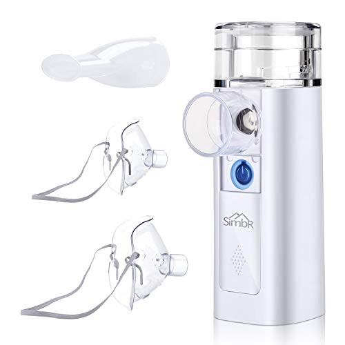 SIMBR tragbar Inhalator Vernebler mit Mundstück und Maske für Erwachsene