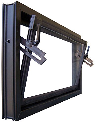 Kellerfenster braun 80 x 50 cm Einfachglas