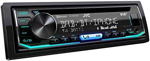 JVC KD-DB902BT DAB+ Autoradio mit CD & Bluetooth Freisprecheinrichtung (Soundprozessor, USB, Android-/Apple- & Spotify Control, 4x50 Watt, Farben einstellbar) schwarz