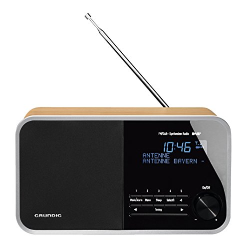 Grundig DTR 3000 Table Digital Radio, 30 W PMPO, AUX-IN, UKW-RDS und DAB+ mit jeweils 10 Stationsspeicher eiche