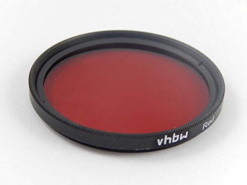 vhbw Universal Farbfilter 82mm rot für Kamera Objektiv Canon, Casio, Pentax, Olympus, Panasonic, Sony, Nikon, Fuji/Fujifilm