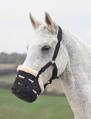 Shires Deluxe Comfort Grazing Muzzle Small Pony Black