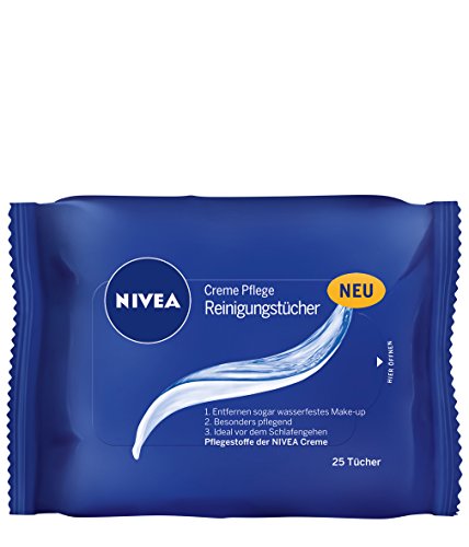 Nivea Creme Pflege Gesichts-Reinigungstücher, 6er Pack (6 x 25 Stück)