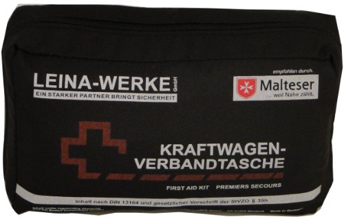 Leina 73602 Verbandtasche, Schwarz/Rot