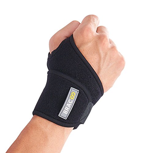 BRACOO Handgelenkbandage – Handgelenkstütze – Wrist Wraps für Kraft-Sport & Fitness | Handbandage bei Sehnenscheidenentzündung & Karpaltunnelsyndrom | Damen & Herren, passt links & rechts | schwarz