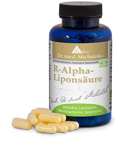 R-Alpha-Liponsäure nach Dr. med. Michalzik, wichtige körpereigene Substanz, 200 mg reine R-Alpha-Liponsäure je Kapsel - ohne Zusatzstoffe, 120 vegane Kapseln