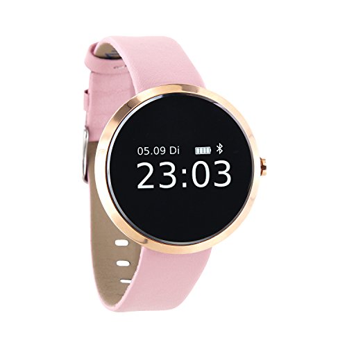 X-WATCH SIONA Smartwatch Damen iOS und Android Watch - Damenuhr rosegold Aktivitätstracker Damen elegant Fitnessarmband mit Herzfrequenz Fitness Uhr mit Schrittzähler